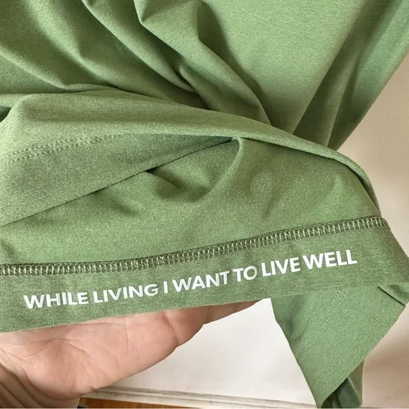 RHONE Reign Campsite Green Heather Short Sleeve Performance T-Shirt Size M - Picture 9 of 10